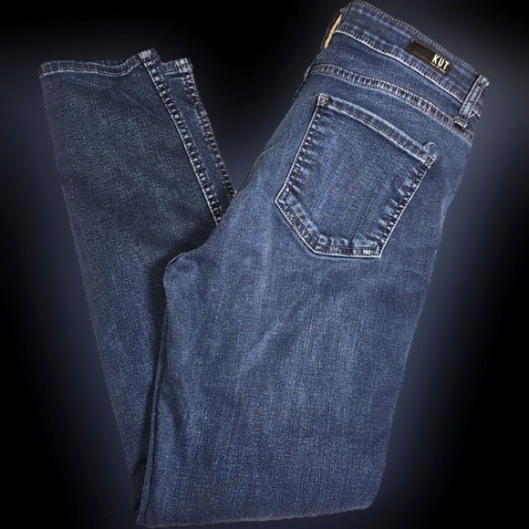 Kut From The Kloth Dark Was Skinny Jeans Size 8 Mid High Rise - Picture 1 of 14